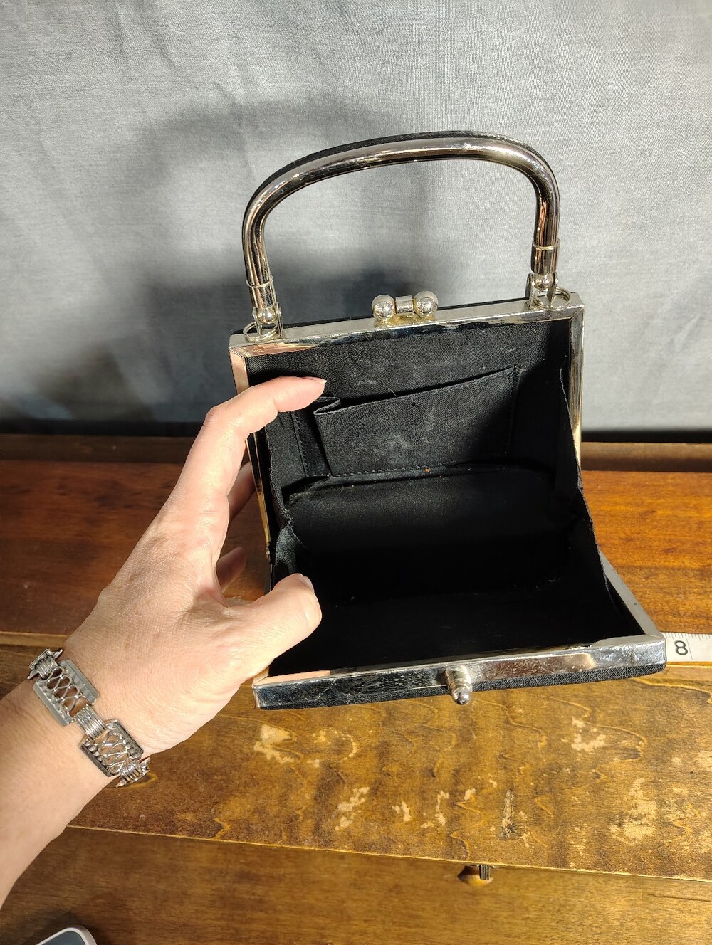 Prada Black Satin Top Handle Minaudière - Picture 4 of 7